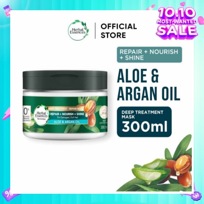 HERBAL ESSENCES Bio-Renew Deep Treatment Repair Hair Mask Aloe & Argan Oil 300ml