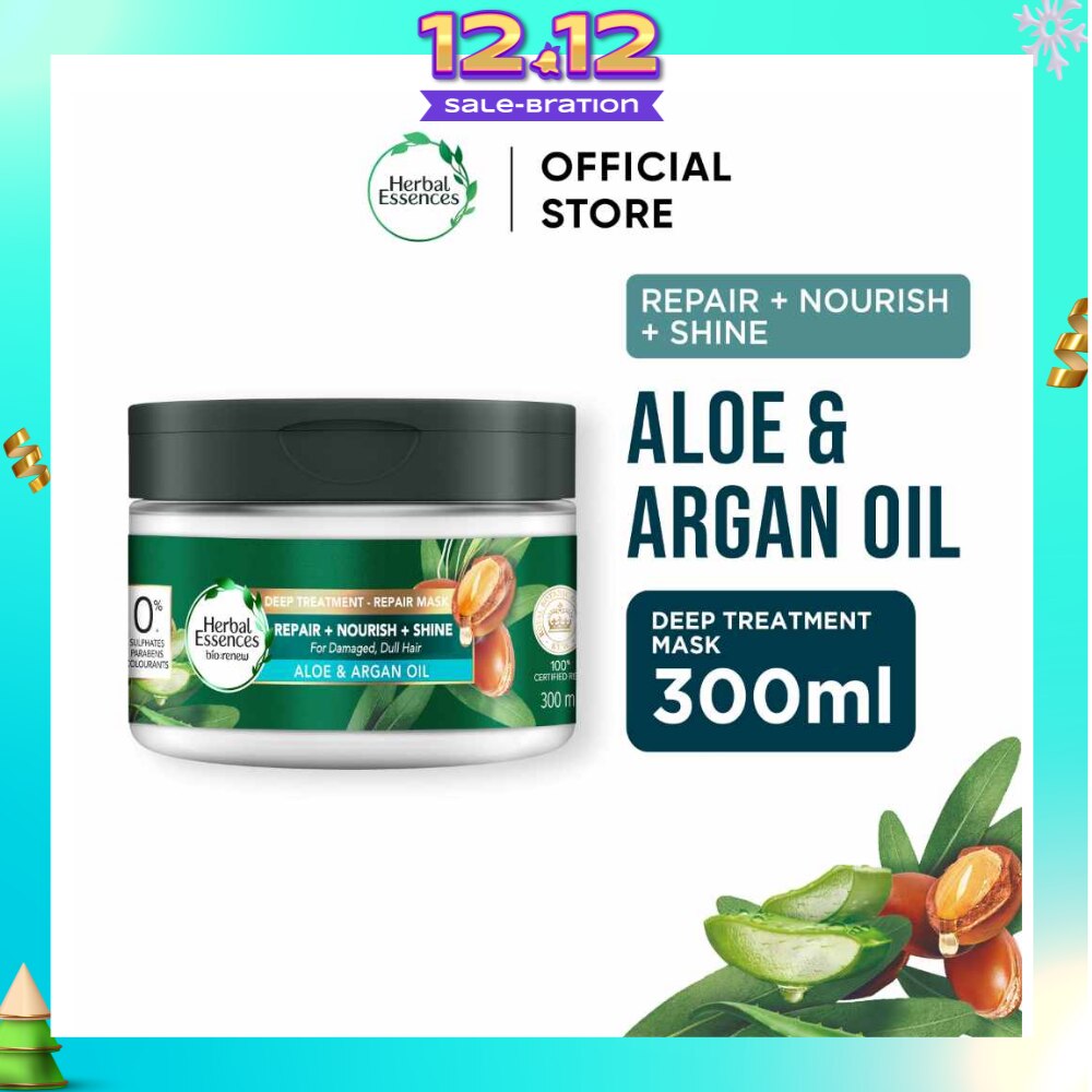 Bio-Renew Deep Treatment Repair Hair Mask Aloe & Argan Oil 300ml