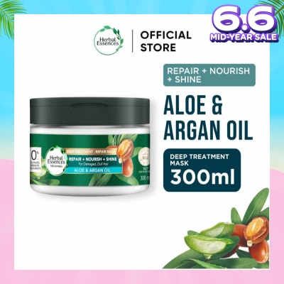 HERBAL ESSENCES Bio-Renew Deep Treatment Repair Hair Mask Aloe & Argan Oil 300ml