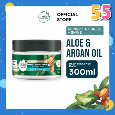 HERBAL ESSENCES Bio-Renew Deep Treatment Repair Hair Mask Aloe & Argan Oil 300ml