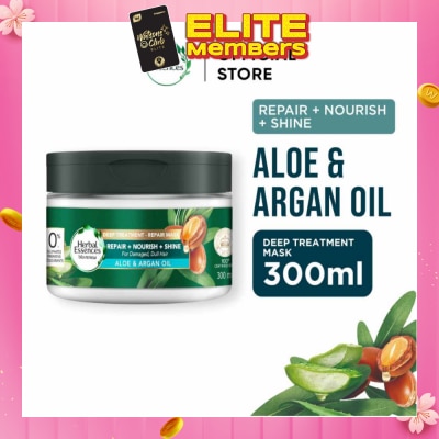HERBAL ESSENCES Bio-Renew Deep Treatment Repair Hair Mask Aloe & Argan Oil 300ml