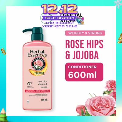 HERBAL ESSENCES Weighty & Strong Conditioner Rose Hips & Jojoba Oil 600ml