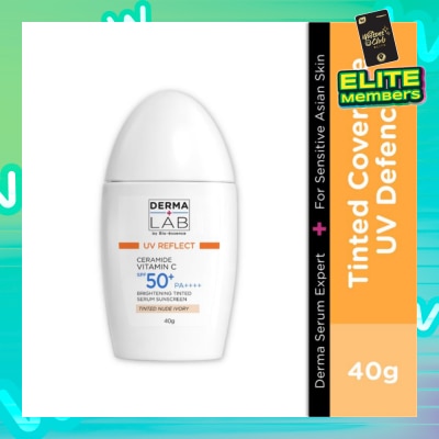 DERMA LAB Ceramide Vitamin C Brightening Tinted Serum Sunscreen Nude Ivory SPF 50+ PA++++ 40g