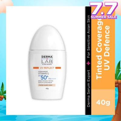 DERMA LAB Ceramide Vitamin C Brightening Tinted Serum Sunscreen Nude Ivory SPF 50+ PA++++ 40g