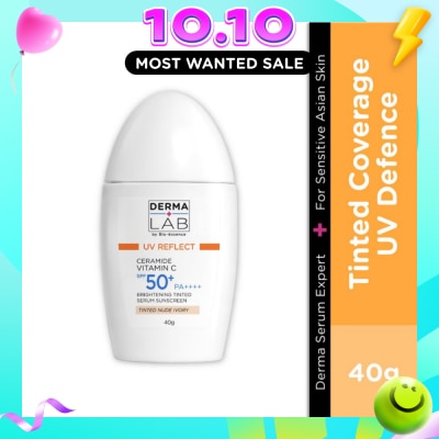DERMA LAB Ceramide Vitamin C Brightening Tinted Serum Sunscreen Nude Ivory SPF 50+ PA++++ 40g image