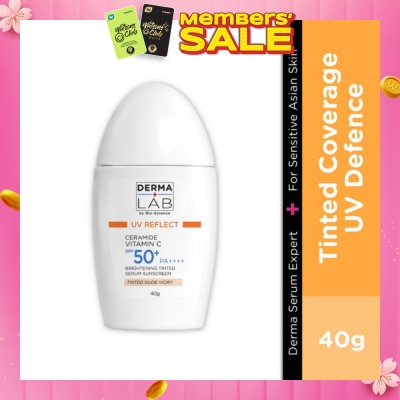 DERMA LAB Ceramide Vitamin C Brightening Tinted Serum Sunscreen Nude Ivory SPF 50+ PA++++ 40g