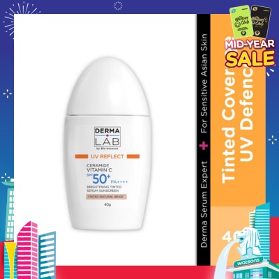 DERMA LAB Ceramide Vitamin C Brightening Tinted Serum Sunscreen Natural Beige SPF 50+ PA++++ 40g