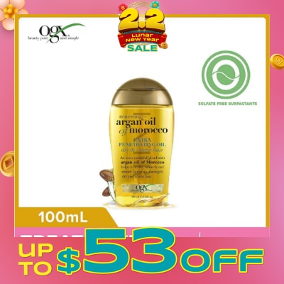 OGX Argan Oil Of Morocco Extra Penetrating Oil + Renewing (For Normal To Damaged Hair) 100ml