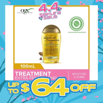 OGX - Argan Oil Of Morocco Extra Penetrating Oil + Renewing (For Normal To Damaged Hair) 100ml