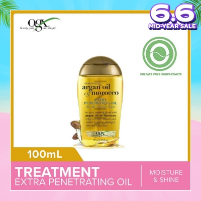 OGX Argan Oil Of Morocco Extra Penetrating Oil + Renewing (For Normal To Damaged Hair) 100ml