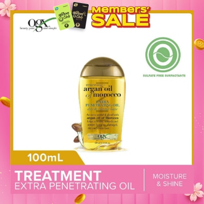 OGX Argan Oil Of Morocco Extra Penetrating Oil + Renewing (For Normal To Damaged Hair) 100ml