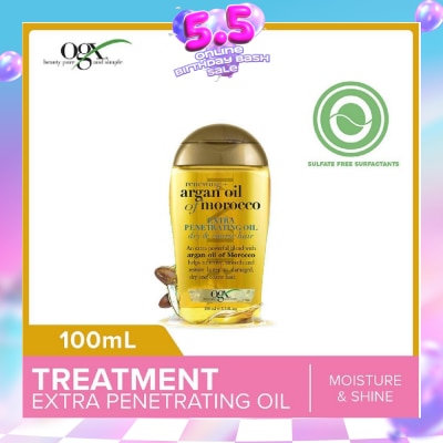 OGX - Argan Oil Of Morocco Extra Penetrating Oil + Renewing (For Normal To Damaged Hair) 100ml