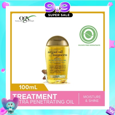 OGX - Argan Oil Of Morocco Extra Penetrating Oil + Renewing (For Normal To Damaged Hair) 100ml image