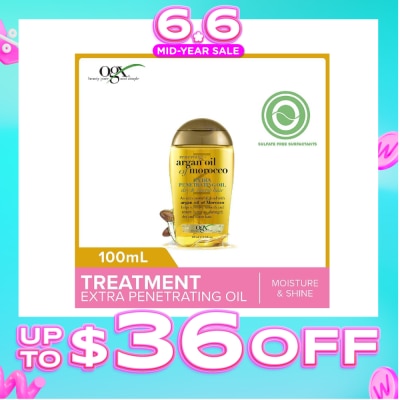 OGX - Argan Oil Of Morocco Extra Penetrating Oil + Renewing (For Normal To Damaged Hair) 100ml