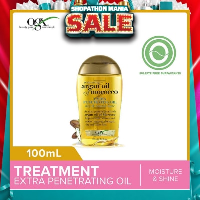 OGX - Argan Oil Of Morocco Extra Penetrating Oil + Renewing (For Normal To Damaged Hair) 100ml