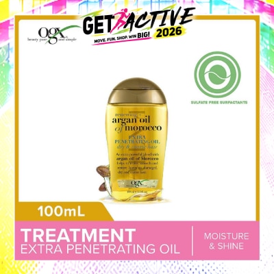 OGX - Argan Oil Of Morocco Extra Penetrating Oil + Renewing (For Normal To Damaged Hair) 100ml image
