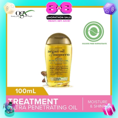 OGX - Argan Oil Of Morocco Extra Penetrating Oil + Renewing (For Normal To Damaged Hair) 100ml