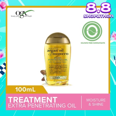 OGX Argan Oil Of Morocco Extra Penetrating Oil + Renewing (For Normal To Damaged Hair) 100ml