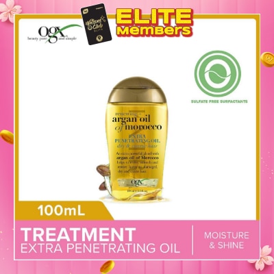 OGX Argan Oil Of Morocco Extra Penetrating Oil + Renewing (For Normal To Damaged Hair) 100ml