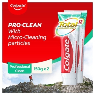 COLGATE Total Professional Clean Gel Toothpaste 150gx2 Value Pack