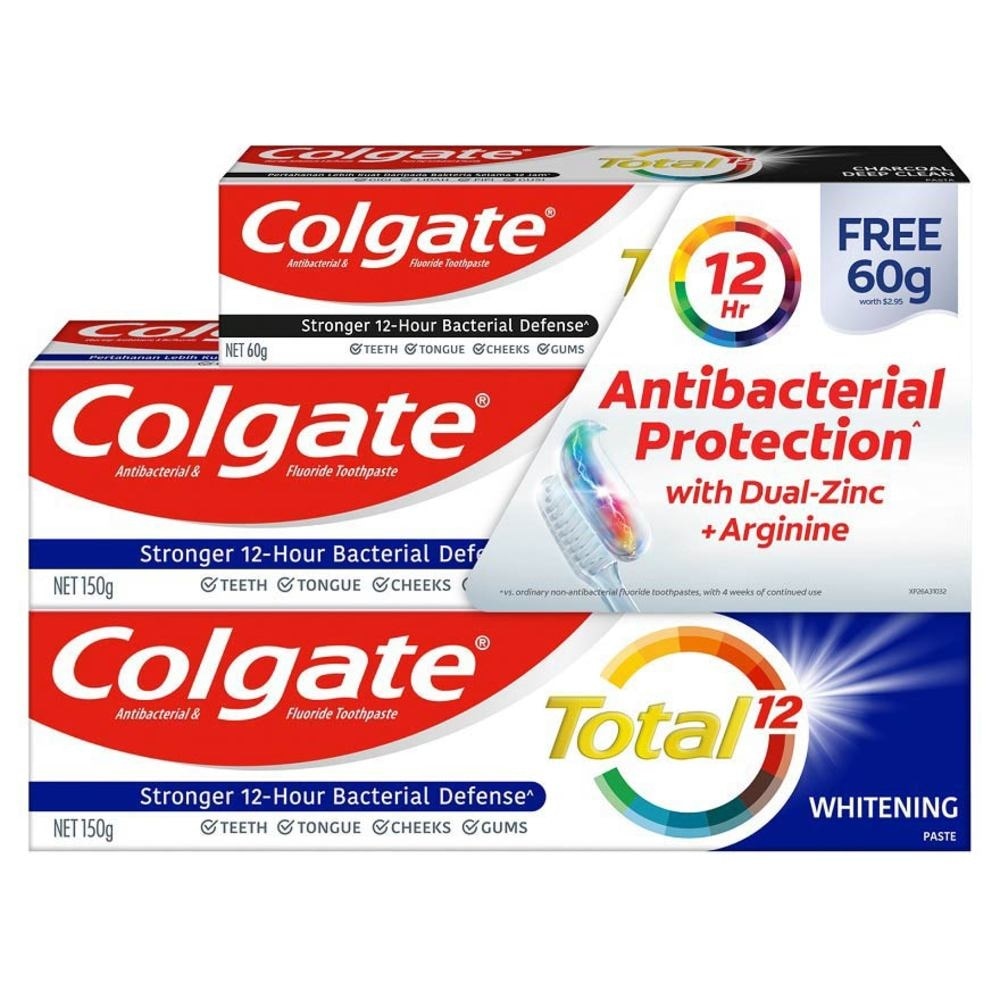 Total Professional Whitening Toothpaste 150gx2 Value Pack + Free Total 60g Toothpaste