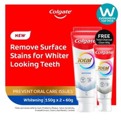 COLGATE - Total Professional Whitening Toothpaste 150gx2 Value Pack + Free Total 60g Toothpaste image