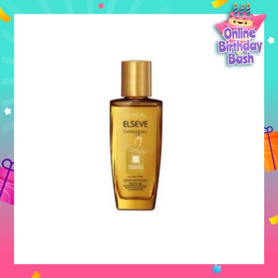 L'OREAL PARIS HAIR EXPERT Extraordinary Oil Hair Treatment Red Hair Oil with UV Filter in Gym or Travel Size (For Fine and Colored Hair) 30ml