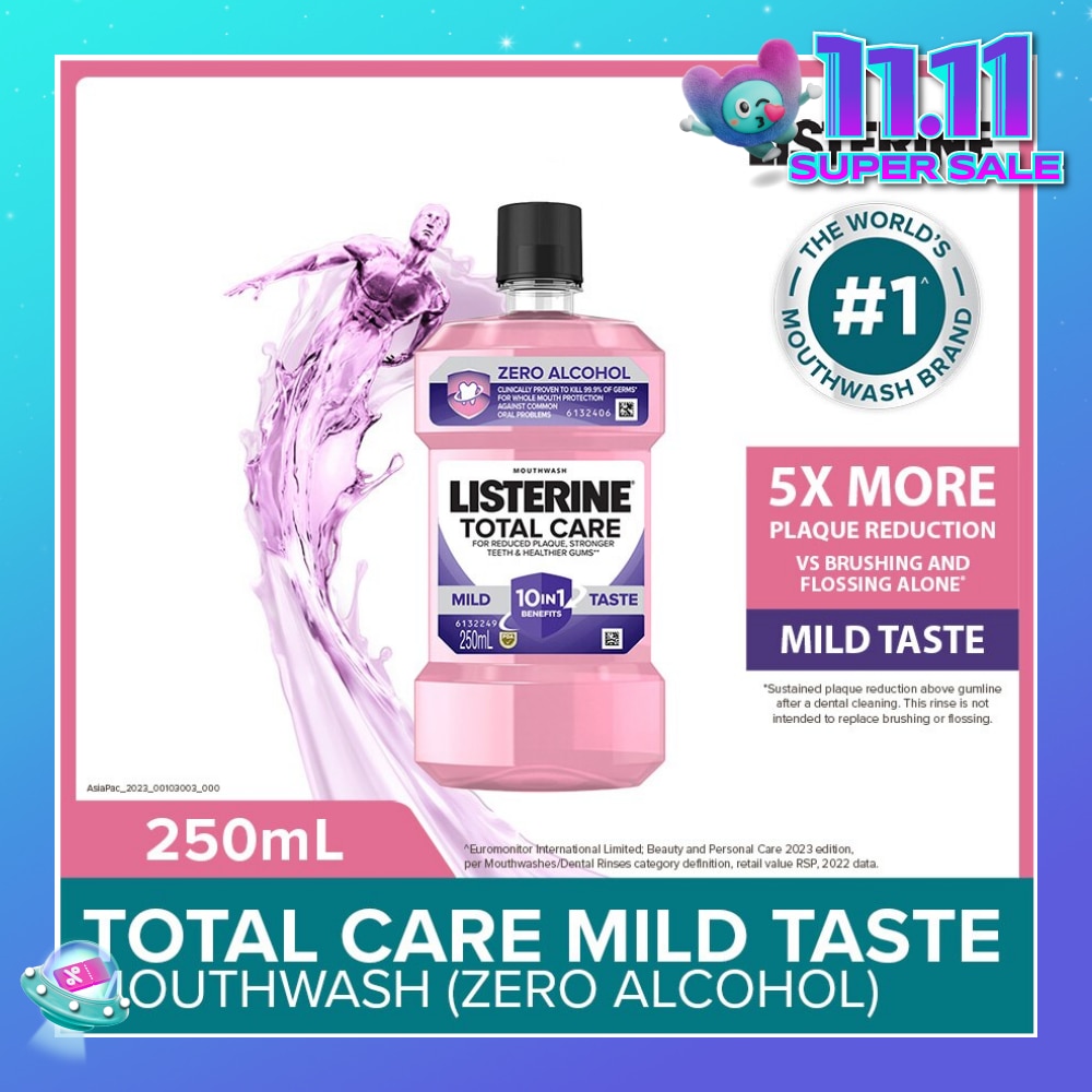 Total Care Zero Mouthwash With 10-in-1 Benefits 250ml