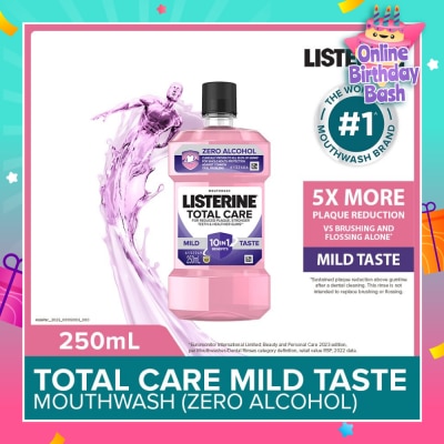 LISTERINE Listerine Total Care Zero Mouthwash Non Alcohol With 6-In-1 Benefits 250ml