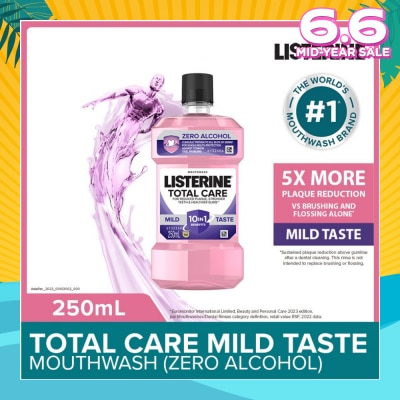LISTERINE Listerine Total Care Zero Mouthwash Non Alcohol With 6-In-1 Benefits 250ml