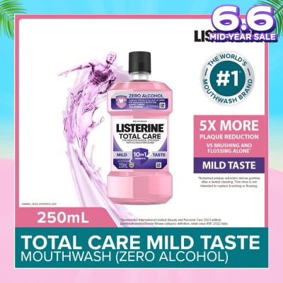LISTERINE Listerine Total Care Zero Mouthwash Non Alcohol With 6-In-1 Benefits 250ml