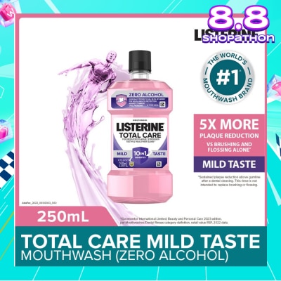 LISTERINE Listerine Total Care Zero Mouthwash Non Alcohol With 6-In-1 Benefits 250ml