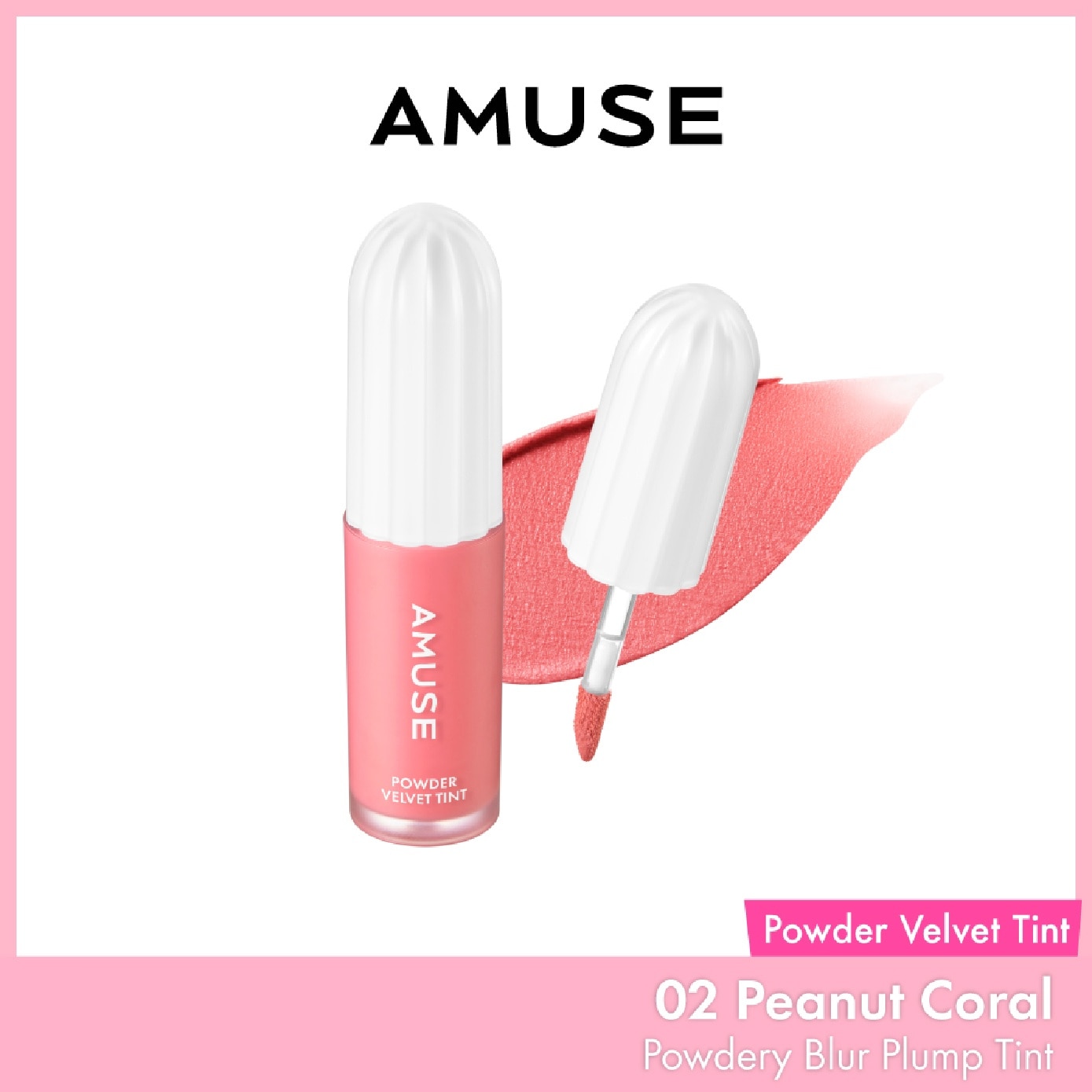 Powder Velvet Tint 02 Peanut Coral 1s (Expiry: Jul`2027) image