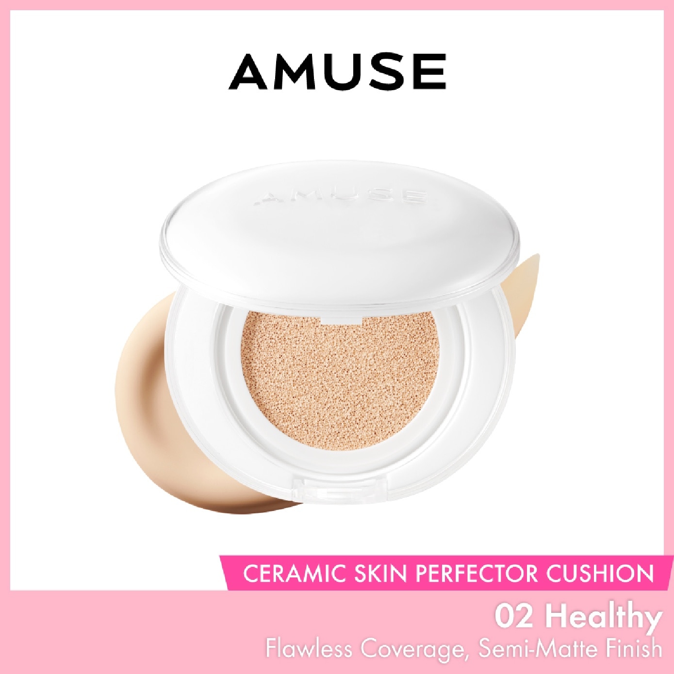 Ceramic Skin Perfector Cushion SPF40 PA++ 02 Healthy 15g (Expiry: Aug`2027) image
