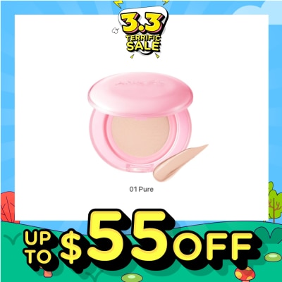 AMUSE Dew Power Vegan Cushion SPF50+ PA++++ 01 Pure 15g