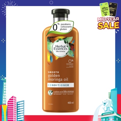HERBAL ESSENCES Bio:renew Smooth Golden Moringa Oil Conditioner 400 ml