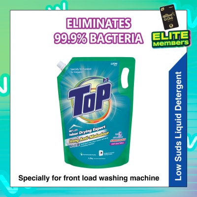 TOP Concentrated Liquid Detergent Super Low Suds Anti-Bacterial Refill 1.5kg