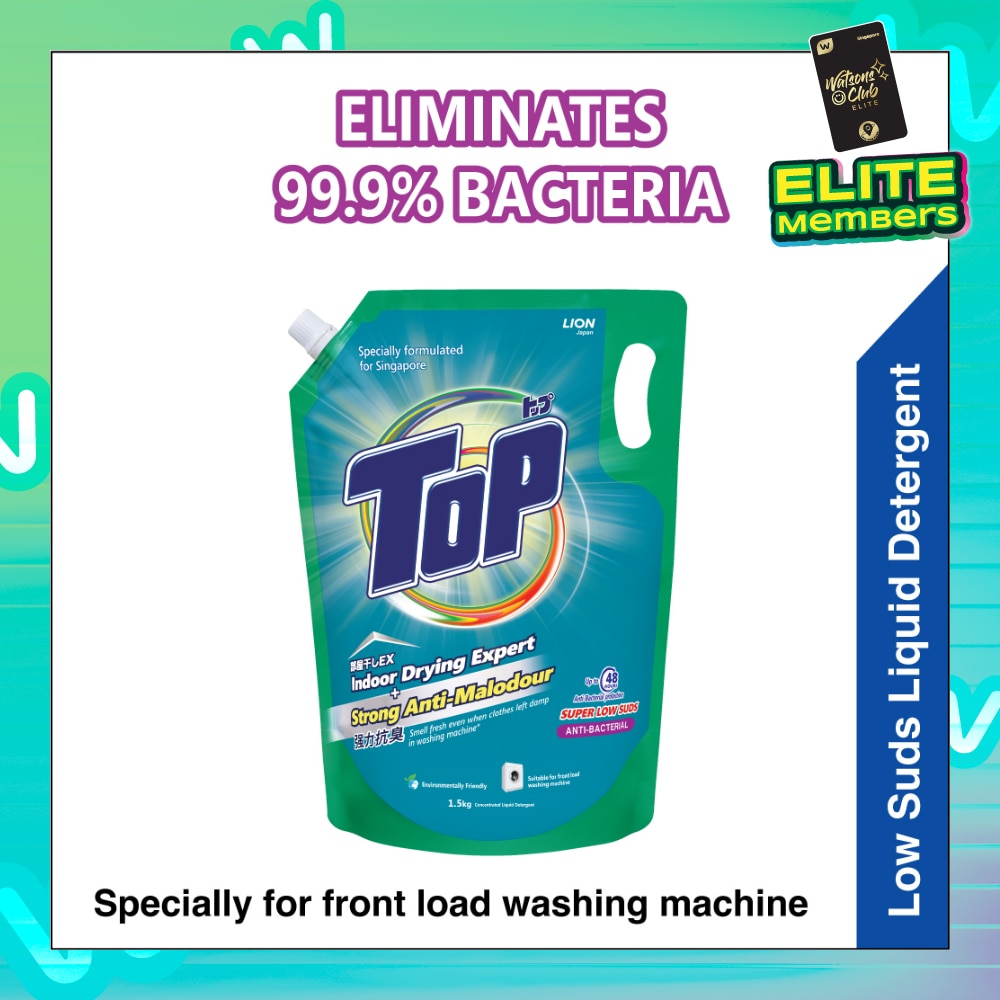 Concentrated Liquid Detergent Super Low Suds Anti-Bacterial Refill 1.5kg
