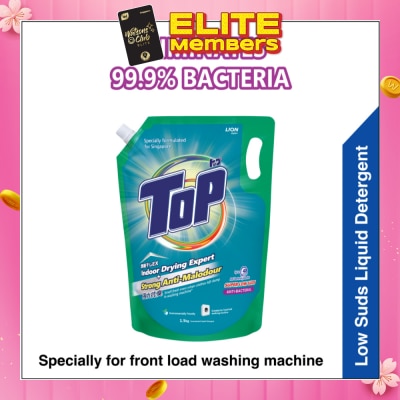 TOP Concentrated Liquid Detergent Super Low Suds Anti-Bacterial Refill 1.5kg