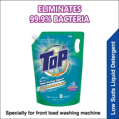 TOP Concentrated Liquid Detergent Super Low Suds Anti-Bacterial Refill 1.5kg