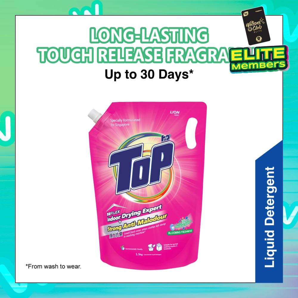 Top Concentrated Liquid Laundry Detergent Blooming Freshness Refill 1.5kg<BR>