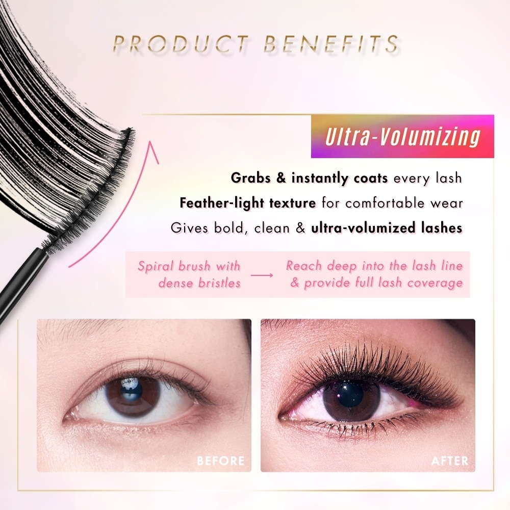 Volume Curl Waterproof Mascara Black 1s