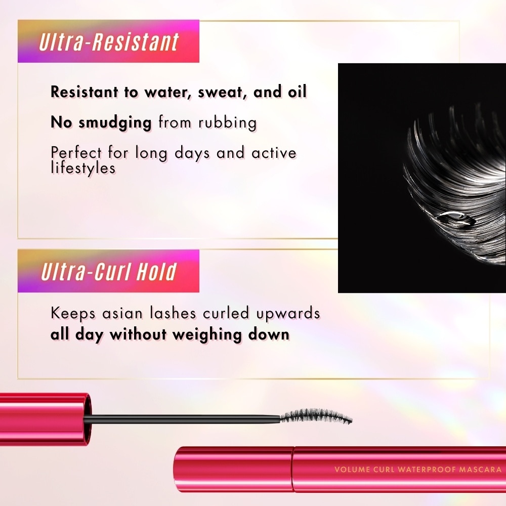 Volume Curl Waterproof Mascara Black 1s