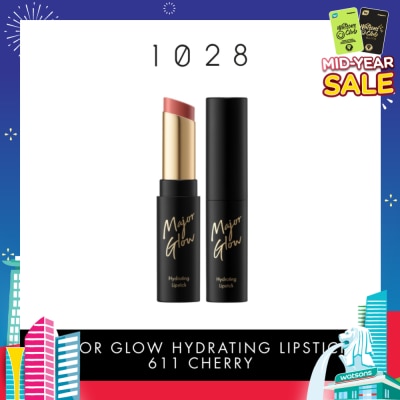 1028 Major Glow Hydrating Lipstick 611 Cherry 1s