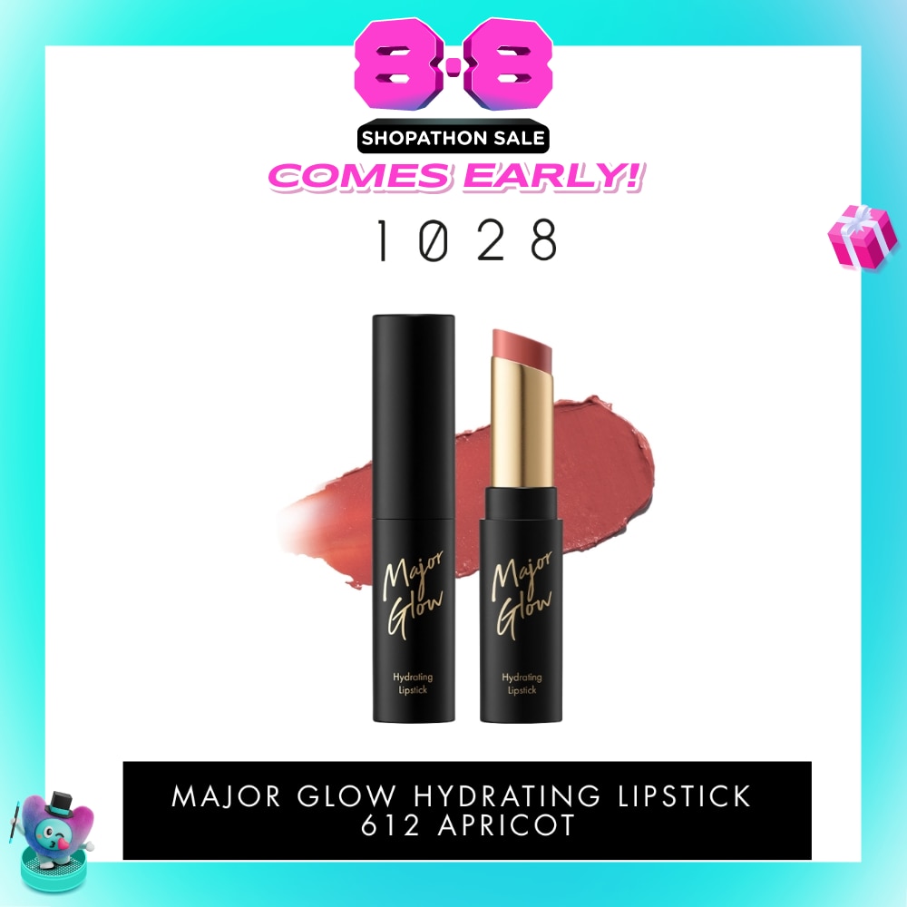 Major Glow Hydrating Lipstick 612 Apricot 1s (Expiry: Apr`2027)