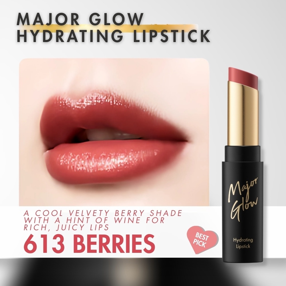 Major Glow Hydrating Lipstick 613 Berries 1s