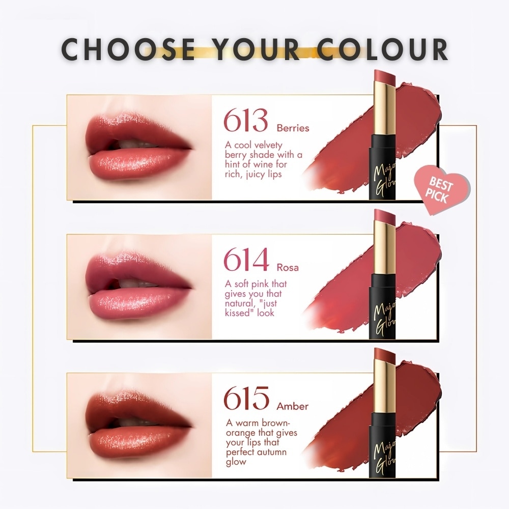 Major Glow Hydrating Lipstick 614 Rosa 1s