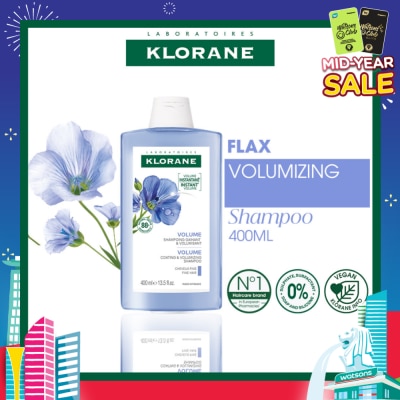 KLORANE Volumizing Organic Flax Shampoo (To Cleanses & Restores Natural Volume) 400ml