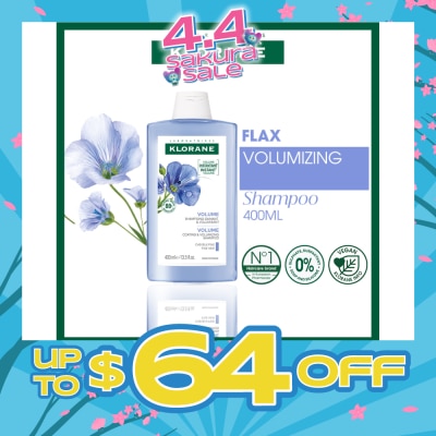 KLORANE - Volumizing Organic Flax Shampoo (To Cleanses & Restores Natural Volume) 400ml