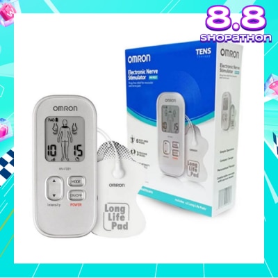 OMRON Electronic Nerve Stimulator Massager HV-F021 with Customized Therapy (Drug Free Soothing Relief for Muscle Pain & Stiffness) 1s